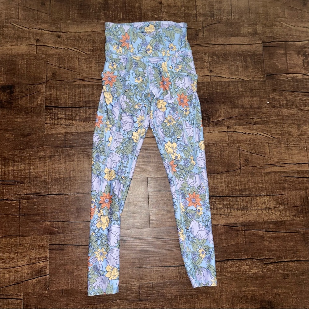 Floral Print Women's Leggings - Multicolor